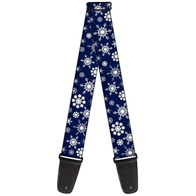 Image of Buckle Down GS W31938 &quot;Snowflakes Blue/White&quot; Guitar Strap