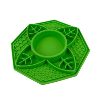 Image of Ancol Örva Pet Slow Feeding Station in Leaf Design with Suction Cups Improves Dogs Digestion and Mind Stimulation Boredom Anxiety Reducer