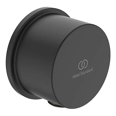 Image of Ideal Standard Idealrain Round Wall Shower Outlet, BC808XG, Silk Black