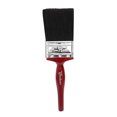 Image of ProDec 3 inch Windsor Trade Professional Pure Bristle Paint Brush for Painting with Emulsion, Gloss and Satin Paints on Walls, Ceilings, Wood Metal, 3&quot; 75mm