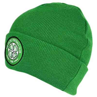 Image of Celtic Cuff Knitted Hat Green