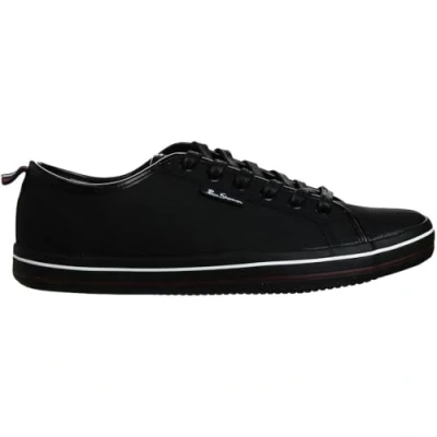 Image of Ben Sherman Lowell Low Lace Up Black Synthetic Mens Plimsolls BEN3287_014_BLK