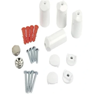 Image of Towel Rail Bracket Set Flat&amp;cured Wh