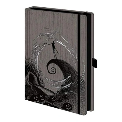 Image of Disney The Nightmare Before Christmas Notebook (Spiral Hill Moonlight Design) A5 Writing Pad Official Merchandise