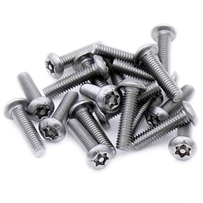 Image of M3 (3mm x 10mm) TX Security Socket Button Machine Screw (Bolt) Stainless Steel (A2) (Pack of 20)