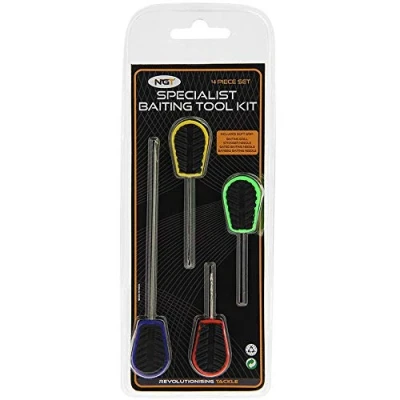 Image of NGT 4 Piece Baiting Tool Set Bait needle