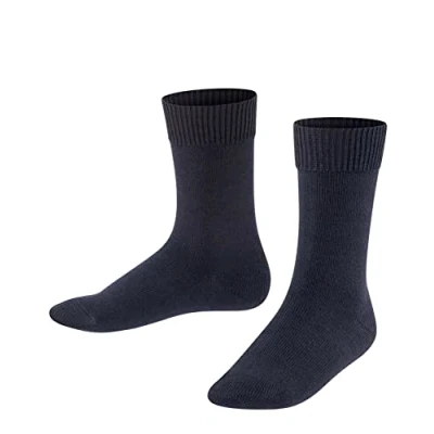 Image of FALKE Unisex Kids Comfort Wool K SO Thick Warm Plain 1 Pair Socks, Blue (Dark Marine 6170), 3 5.5