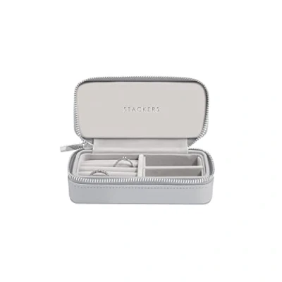 Image of Stackers Pebble Grey Medium Travel Jewellery Box