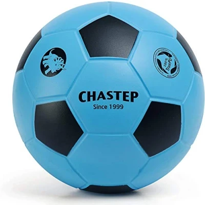 Image of Chastep 8&quot; Foam Football Indoor/Outdoor Perfect for Kids or Beginner Play and Exercise Soft Kick &amp; Safe (Blue Black)