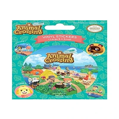 Image of Set of 5 Animal Crossing Island Antics Vinyl Stickers Gadget Decals