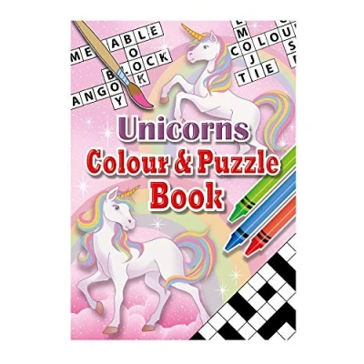 Image of Playwrite 12 Unicorn colour &amp; puzzle books.A6.16 pages.party bag fillers