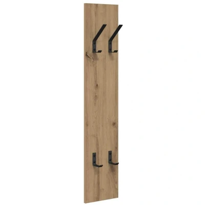 Image of vidaXL Wall mounted Coat Rack with Storage Artisan oak Engineered wood