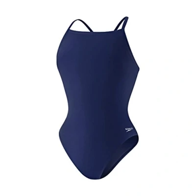 Image of Speedo Women&#039;s Race Endurance+ Polyester Flyback Training One Piece Swimsuit, New Navy, 34