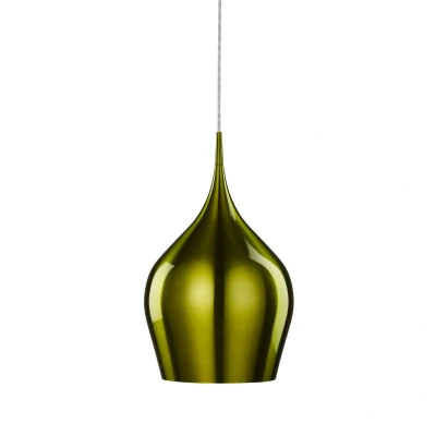 Image of Vibrant 1 Light Large Dome Ceiling Pendant Green, E27