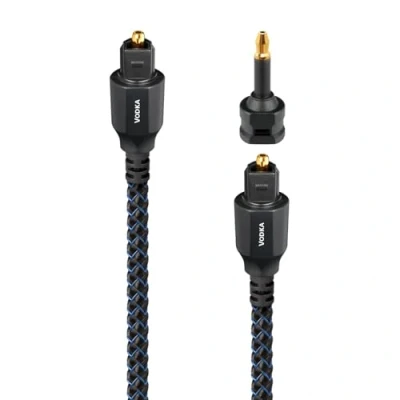 Image of AudioQuest 0.75m Vodka OptiLink fibre optic cable 0.75 m TOSLINK Black
