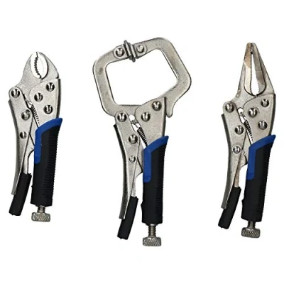 Image of Mini Locking Pliers Clamp Mole Vice Grip Plier for Hobby Craft Welding 3pc Set