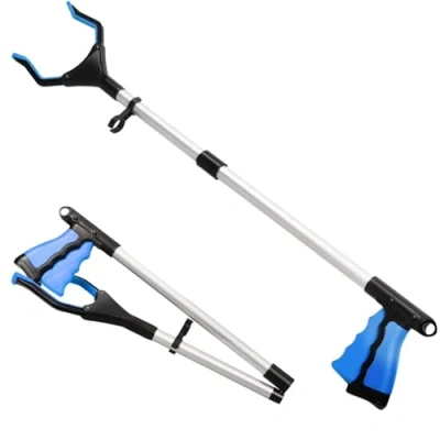 Image of Taylor &amp; Brown Reacher Grabber Tool, 32&quot; Grabbers for Elderly, Lightweight Handy Trash Claw Grabber, Mobility Aid Reaching Assist Tool Pick Up, Litter Picker, Arm Extension (Blue)