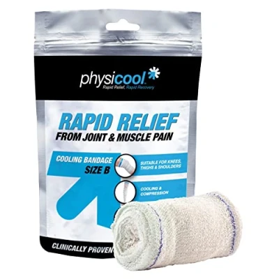 Image of Physicool Reusable Cooling Bandage, Large 12cm x 3m, Treats Knee, Leg, Shoulder Injuries, Rapid Technology, Draws Heat, Reduces Swelling &amp; Pain