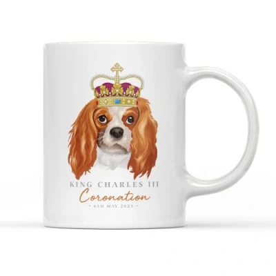 Image of SMARTYPANTS Crowned Dog King Charles III Mug Tea Coffee Cup Royal Coronation His Majesty The Crown Classic Celebration Commemorative Memorabilia Kitchen Home Decor (White)