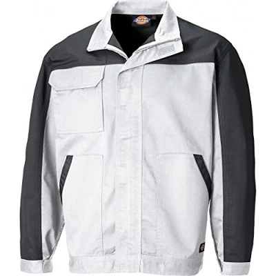Image of Dickies ED24/7JK WGY S Size Small &quot;Everyday&quot; Jacket White/Grey