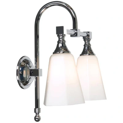 Image of Classic 2 Light Bathroom Wall Chrome IP44
