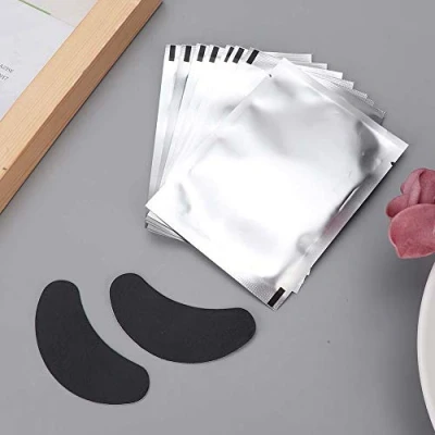 Image of Under Eye Pads, 50 Pairs Gel Patches Eyelash Extension Pads for Extensions Mask Beauty Tool, Black