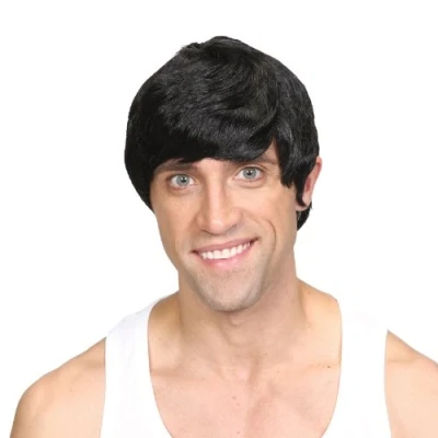 Image of Adult Cool Guy Wig Black Fancy Dress