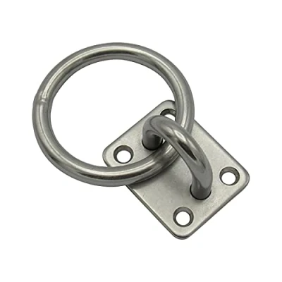 Image of Stainless Steel Marine Eye Plate with Ring 8MM x 50MM (Lashing Tie Down Boat Yacht)