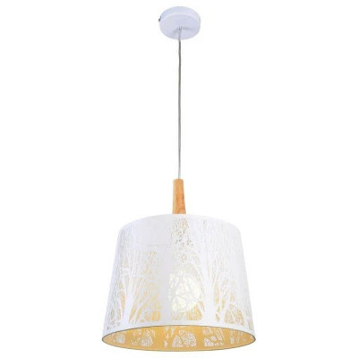 Image of Lantern Dome Ceiling Pendant Lamp White, 1 Light, E27