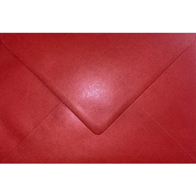 Image of C5 Coloured Envelopes for A5 Greeting Cards Wedding Invitations &amp; Crafts (162x229mm) Pack of 30 (Pearl Red)