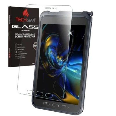 Image of TECHGEAR Galaxy Tab Active 3 8&quot; Glass Edition SM T570 / T575 T577 Tempered Screen Protector [9H Toughness] [HD Clarity] [Scratch Resistant] Designed For Samsung