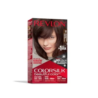 Image of Revlon Colorsilk Permanent Hair Dye Mahogany Brown (32) PACK OF 3