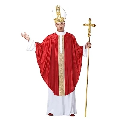 Image of California Costumes The Pope Fancy Dress Costume, L XL, Red
