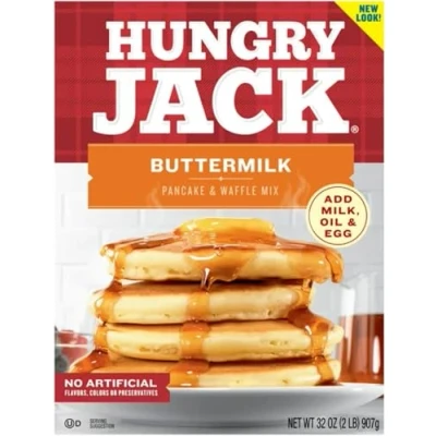 Image of Hungry Jack Buttermilk Pancake &amp; Waffle Mix 907g Box