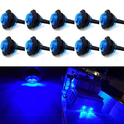 Image of 10 Pack Waterproof Marine Boat Led Lights, Underwater Lighting, Utility Interior Lights Navigation Deck Courtesy 12V for Yacht Fishing Pontoon Sailboat Kayak (Blue)