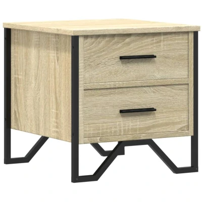 Image of vidaXL Bedside Cabinet Sonoma Oak 40x41x40 cm Engineered Wood