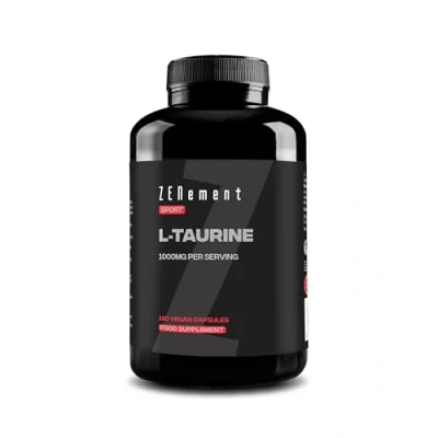 Image of Taurine Supplement 1000mg Capsules Per Serving 180 High Strength Vegan (3 Months Supply) Pre Workout for Men &amp; Women Essential Amino Acid Gluten Free Zenement