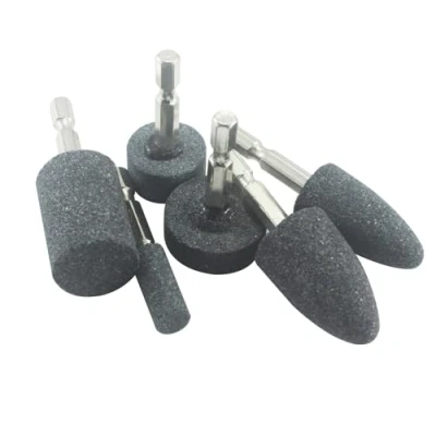 Image of Luo ke 6 Pcs Rotary Grinding Stone, 1/4&#039;&#039; Hex Shank Abrasive Stone Mounted Point for Tool Drill