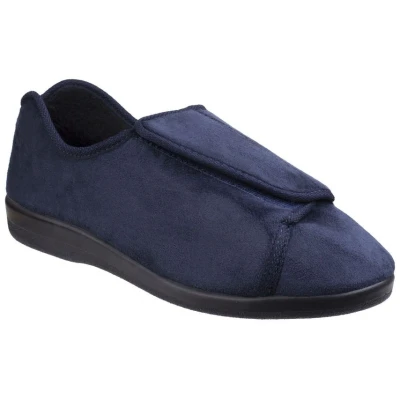 Image of GBS Med Walton Touch Fastening Slipper Unisex Navy UK Size 6.5