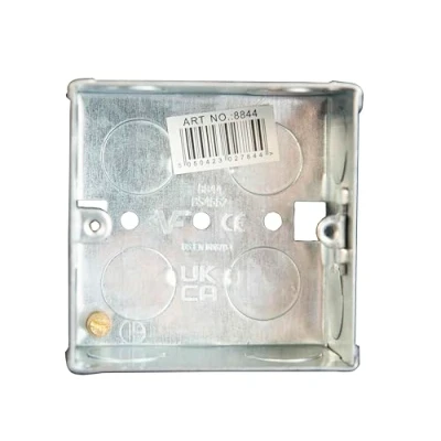 Image of Dencon 1 Gang 35mm Metal Back Box Electrical Plug Socket Wall Electrics