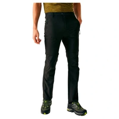 Image of Regatta Men&#039;s Water repellent Highton II Zip Off Walking Trousers Black, Size: 40 S