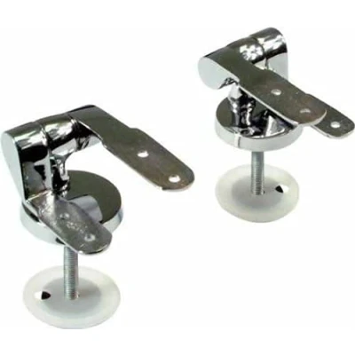 Image of Marco Paul Toilet Seat Fittings with Soft Close Hinges, Comprehensive Hinges Replacement Kit Universal Stainless Steel Chrome Plated DIY Repair Silver Replacements