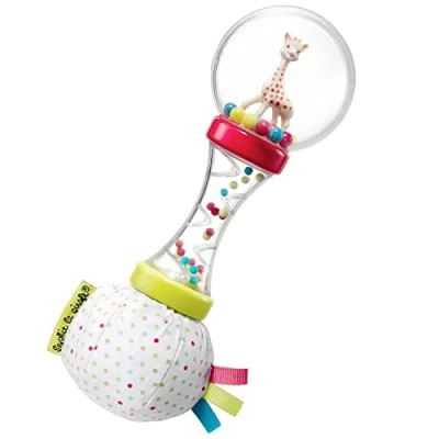 Image of Sophie la Girafe Organic Soft Maracas Textured Baby Rattle Toy, Easy to Grip Sensory Suitable for 3 months+