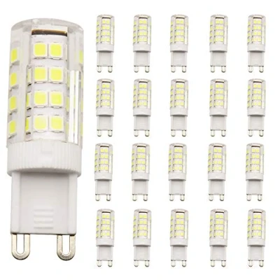Image of ShenShuai 20 Pack G9 51 SMD 2835 LED Energy Saving Bulb 5W is Equivalent to 50W Halogen Bulbs, 360 Degree Beam Angle, Cool White (6000 6500K) 320 Lumens AC200 240V