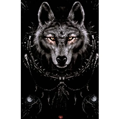 Image of Pyramid America Spiral Wolf Dreams Cool Wall Decor Art Print Poster 60x90