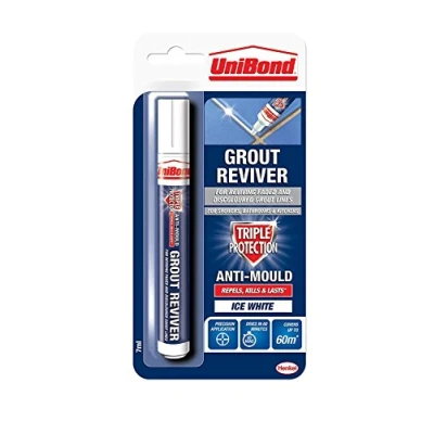 Image of 3 x UniBond Triple Protect Grout Pen 7 ml, White [Energy Class A]