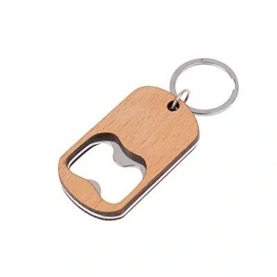 Image of ARFUKA Bottle Opener Keyring Portable Wooden Beer Keychain Beverage Soada Drinks Key Chain Christmas Birthday Gift for Men and Women