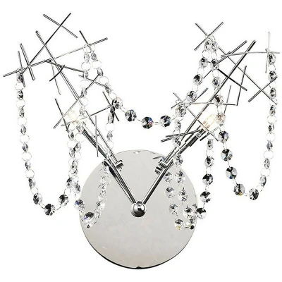 Image of Lexi Wall Lamp Switched 2 Light G4 Polished Chrome/Crystal, NOT LED/CFL Compatible