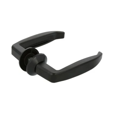 Image of Amig Aluminium Window Handle Model 45 Ergonomic Design 105 x 40 mm for Interior and Exterior Doors Resistant to Rust Corrosion Black colour 35/45 Door Width