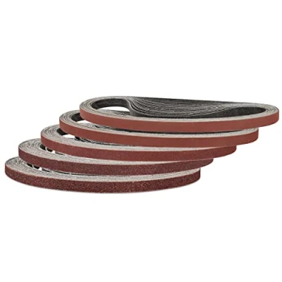 Image of Sruhrak Sanding Belt 9 x 533 mm, Set of 5 Each 60/80/120/240/400 for Sander Machine, Best Wood and Paint (Pack 25)